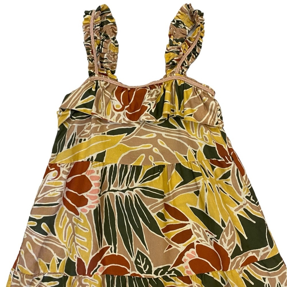 Sezane Fily Vicky Dress in Multi Leaves Print Size FR 34 US 2 - Picture 5 of 11